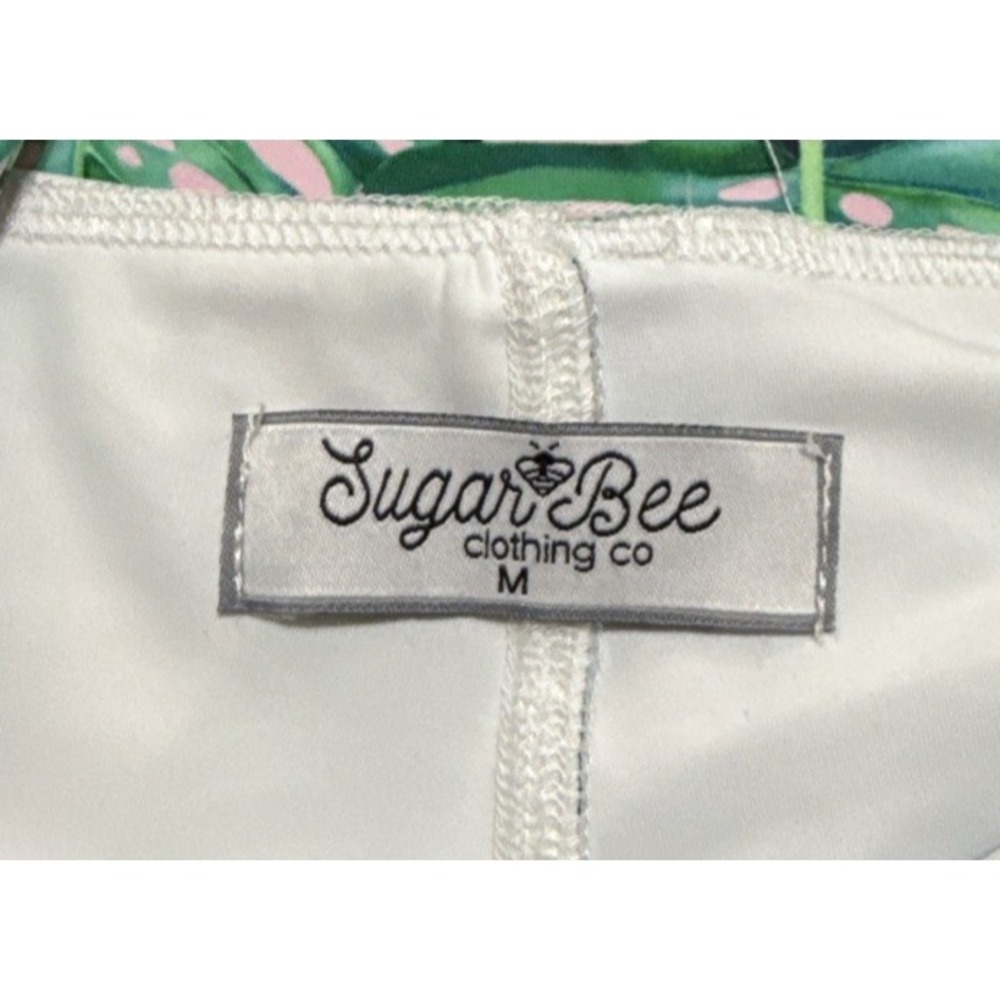 Women's Sugar Bee Clothing Tennis Skirt Skort Pink Palm Print Skort, M - Picture 2 of 6